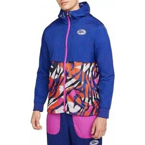 Nike Jacket Mens L Windbreaker Blue Running Lightweight ColorfulRetro DM5552-455